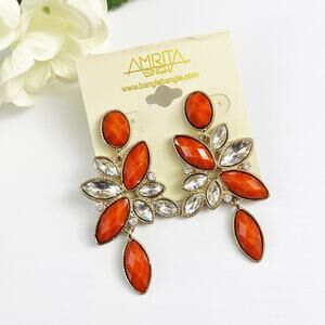 NEW Amrita Singh Tamira Coral Statement Earrings